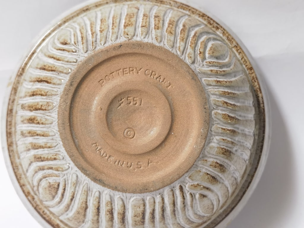 Pottery Craft Covered Bowl - 3