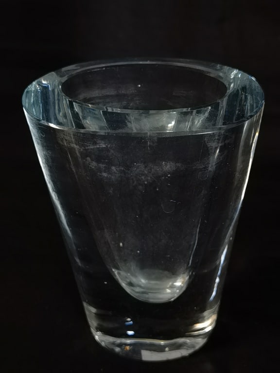 Signed Crystal Vase - 2