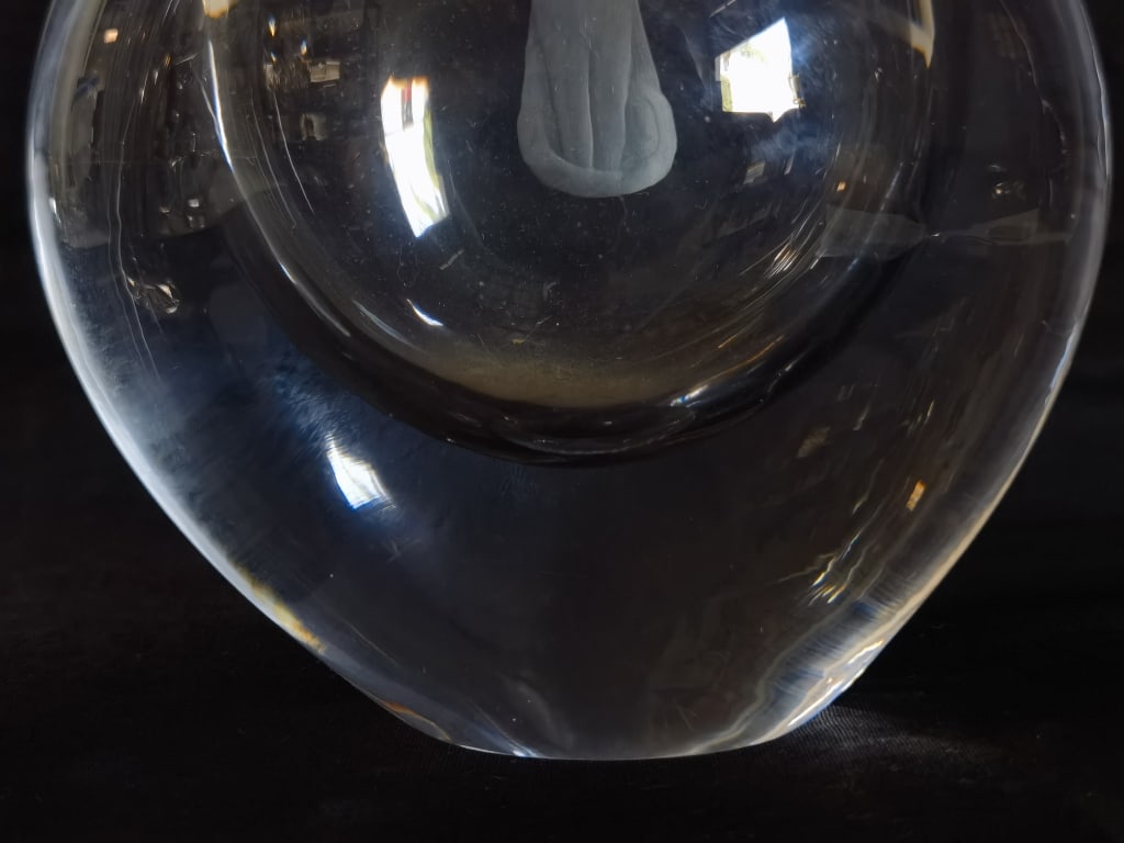 Signed and Numbered Crystal Cat Vase - 3