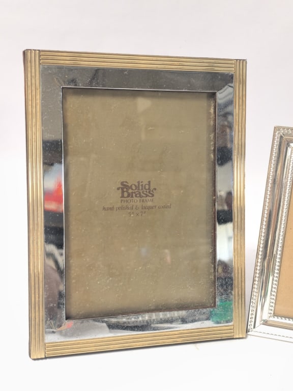 (2) Metal Tabletop Picture Frames - 2