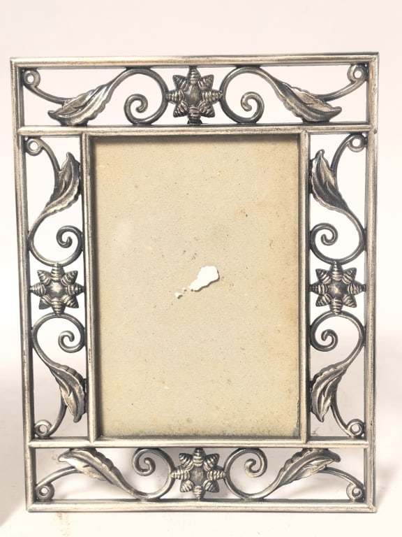 (2) Decorative Metal Tabletop Picture Frames - 2