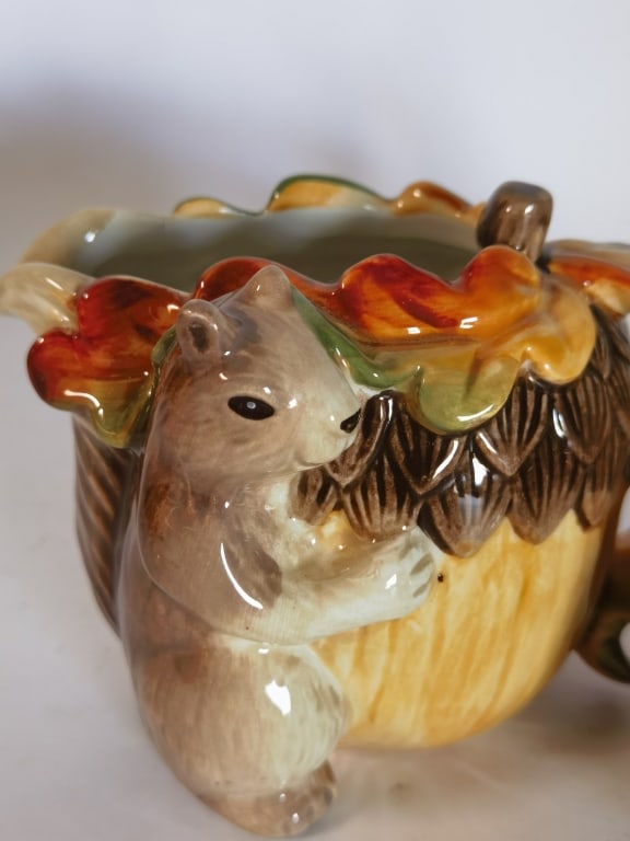 Ceramic Squirrel Pitcher & Vegetable Shakers - 3