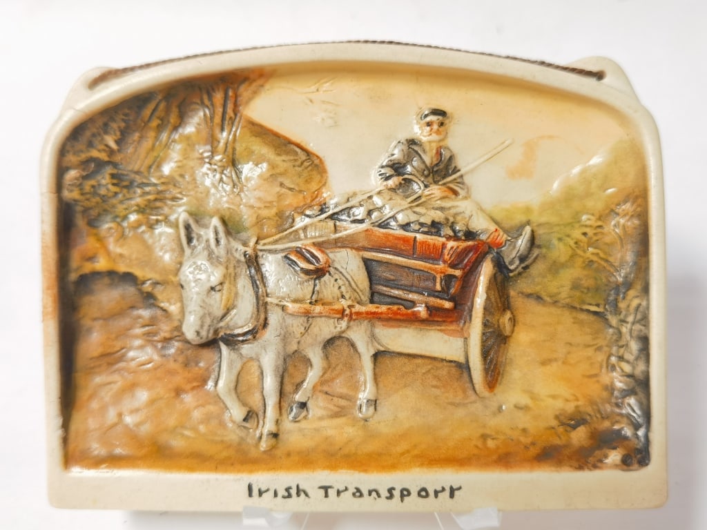 1932 Osborne "Irish Transport" Relief Plaque: 1932 Osborne "Irish Transport" Relief Plaque, 5in by 4in