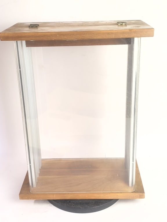 Revolving Tabletop Acrylic and Wood Display Case (1 of 4)