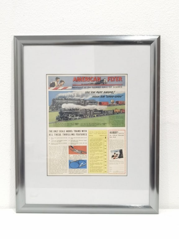 Framed Vintage American Flyer Model Train Adverti (1 of 4)