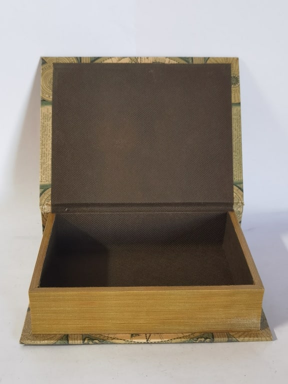 World Map Book-Form Secret Storage Box - 2