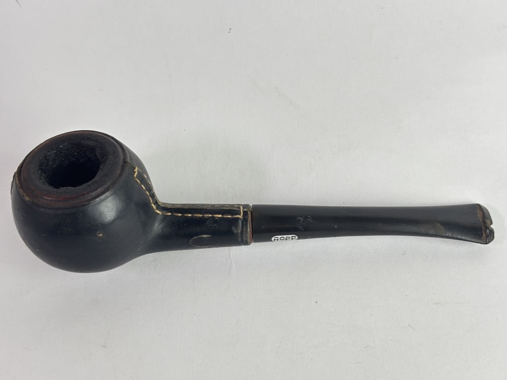 Vintage Ropp Leather-Jacketed Briar Pipe - 2