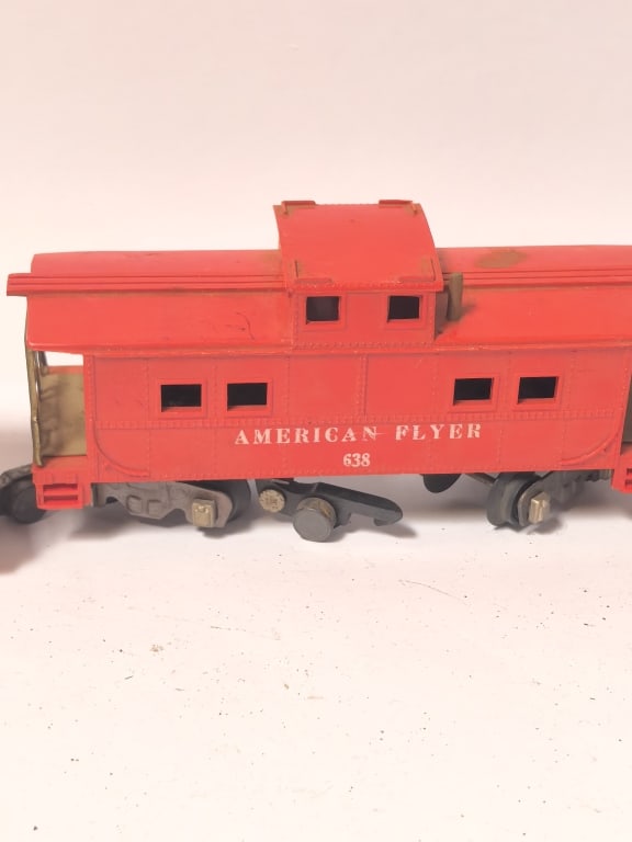 (3) American Flyer Red Cabooses - 2
