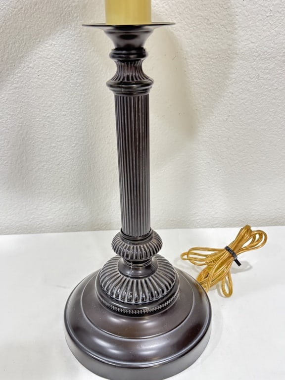 Regency Style Fluted Pillar Table Lamp - 2