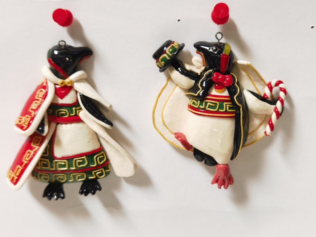 Group of Christmas Ornaments: Group of Christmas Ornaments, 3.25in