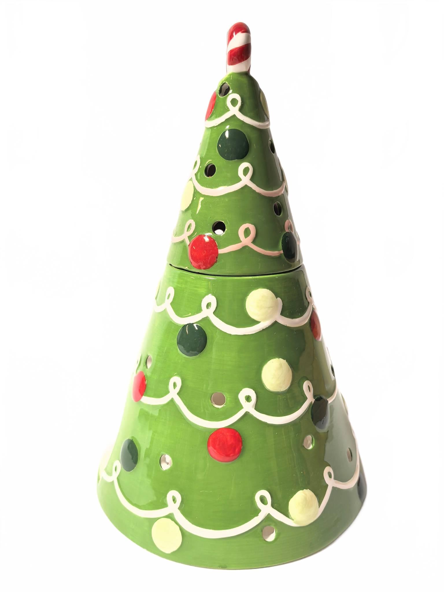 Ceramic Christmas Tree Candle Holder - 2