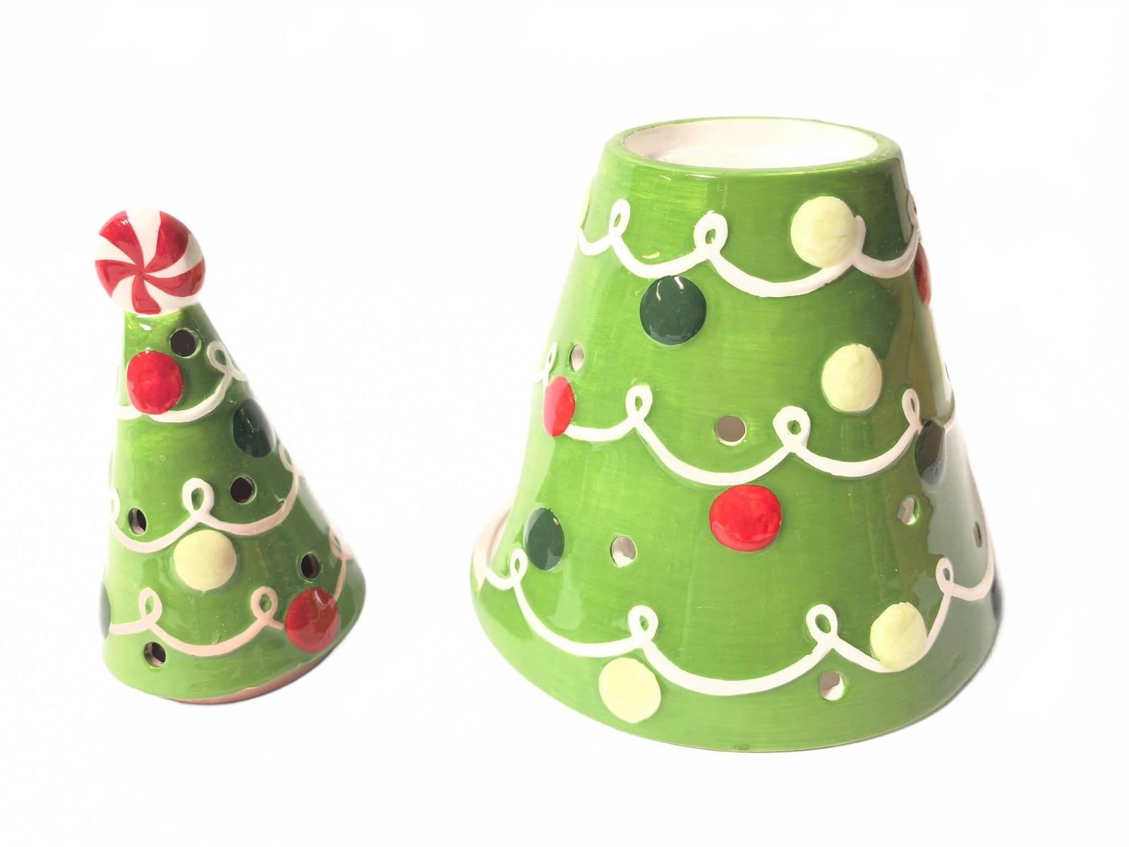 Ceramic Christmas Tree Candle Holder - 3