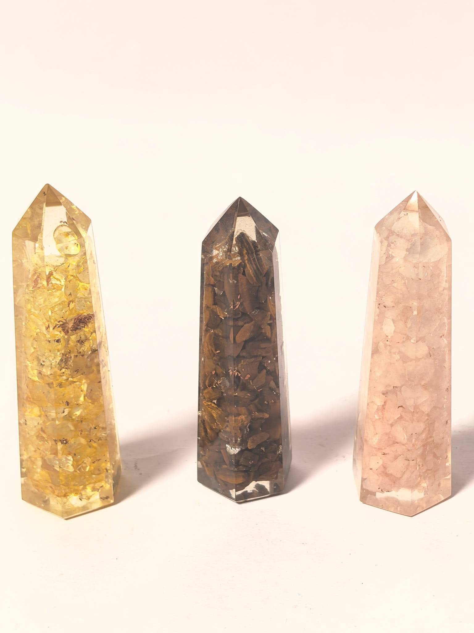 Three Polished Gemstone Towers - 2