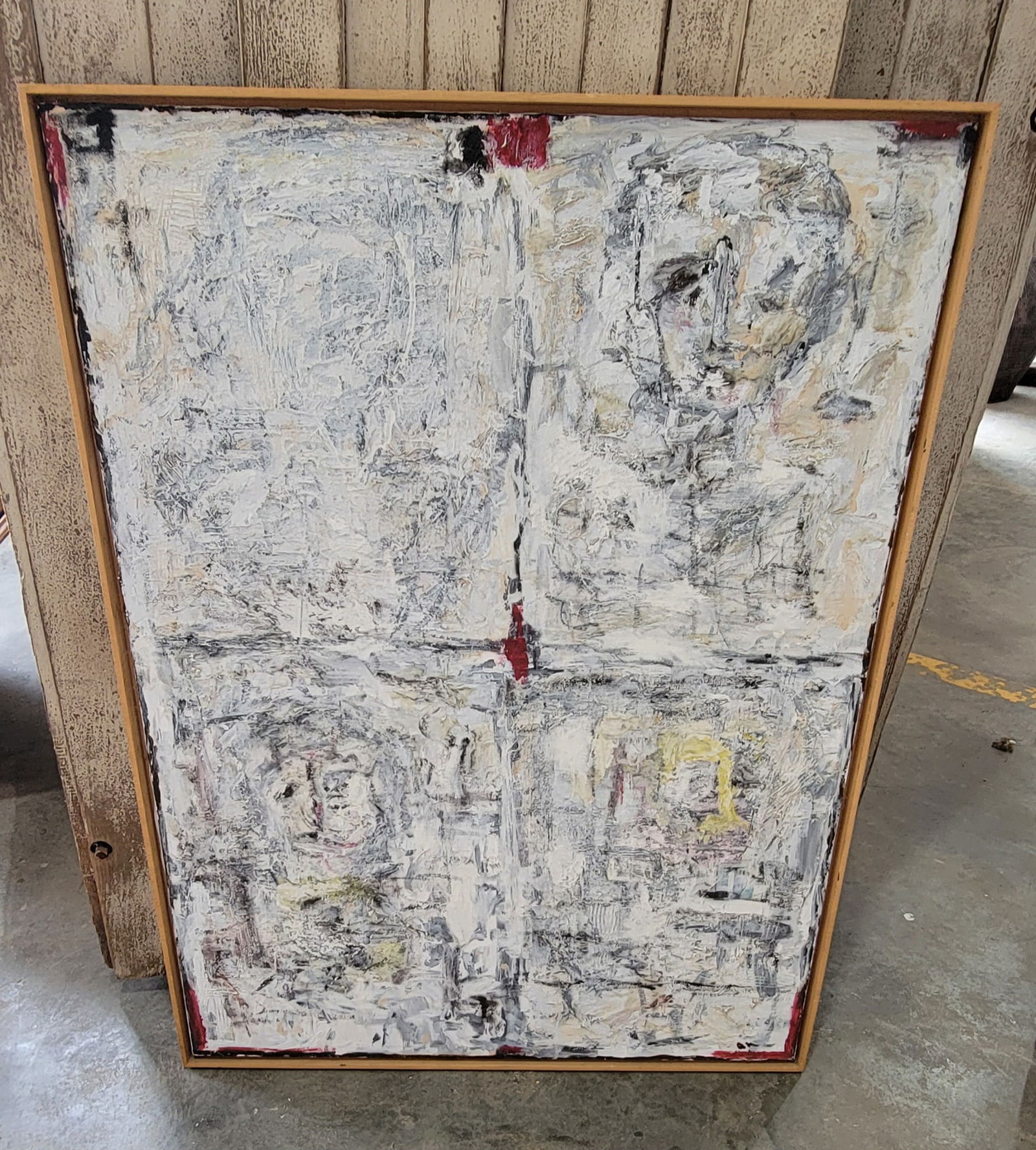 Abstract Painting by Robert Peter Keil with Wood Frame (1 of 1)