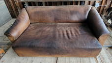 Vintage Leather Loveseat