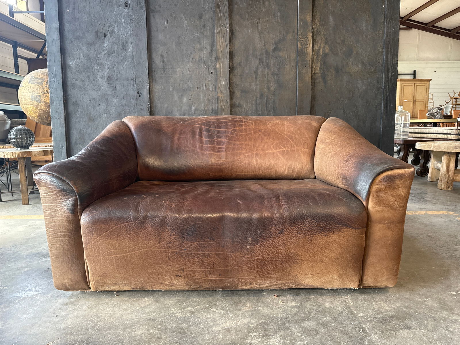 De Sede Loveseat: 54"W x 36"Dx 28"H ; seat height 16"