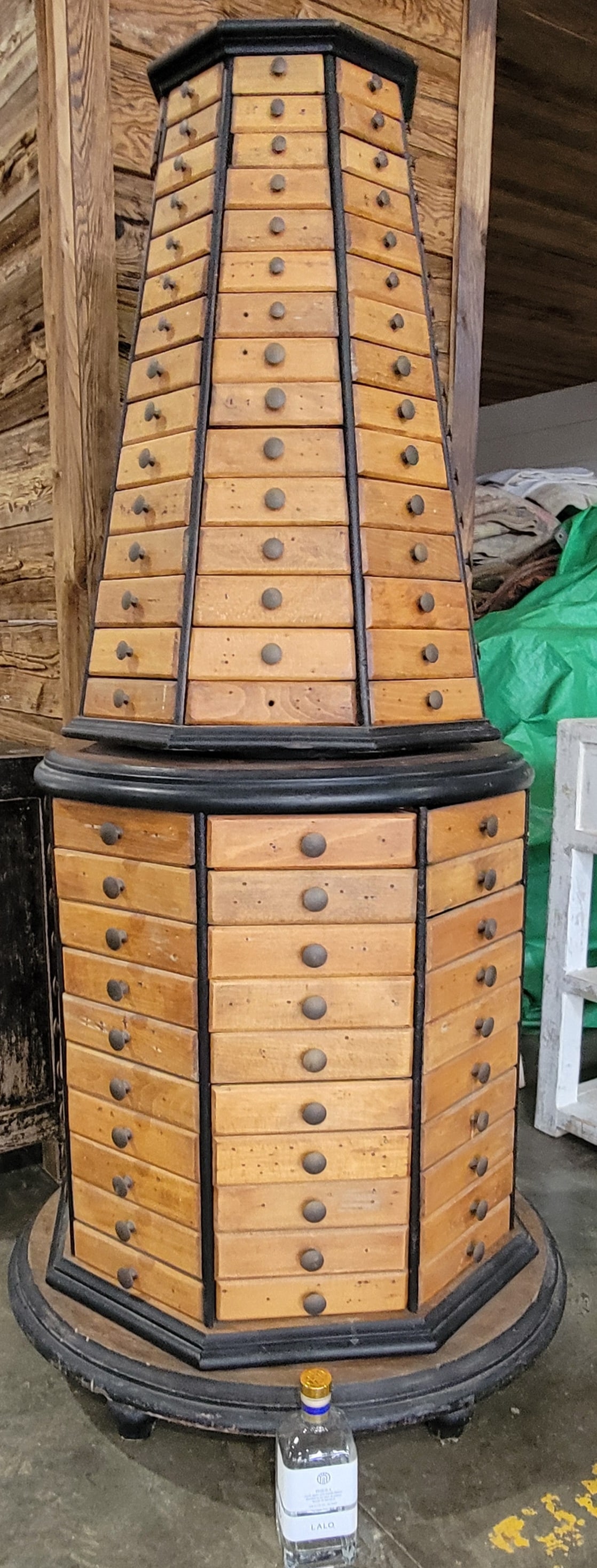 Octagonal Apothocary Wooden Cabinet (1 of 1)