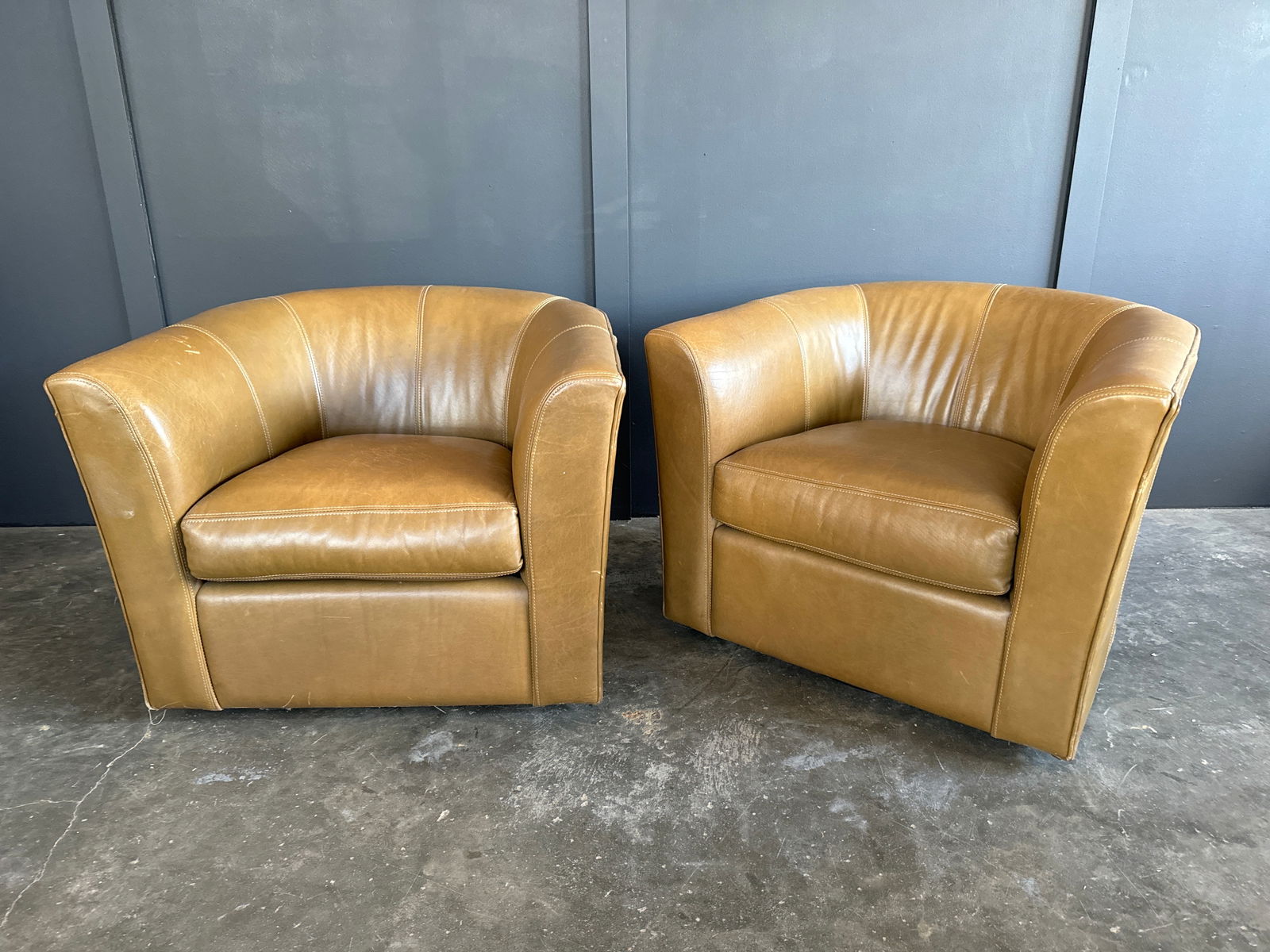 Antique French Leather Club Chair (1 of 3)