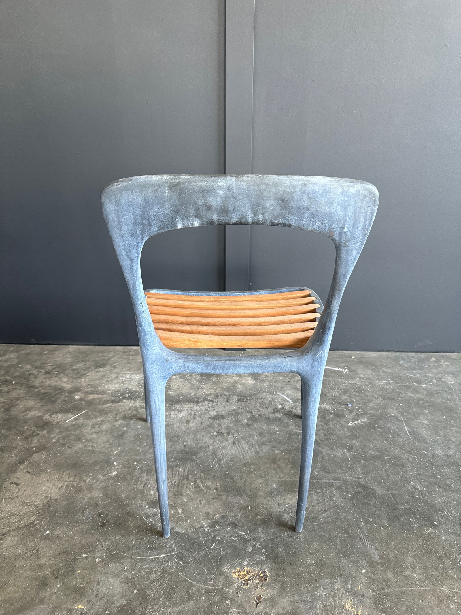 Metal Industrial Chair with Wood Slats (1 of 4)