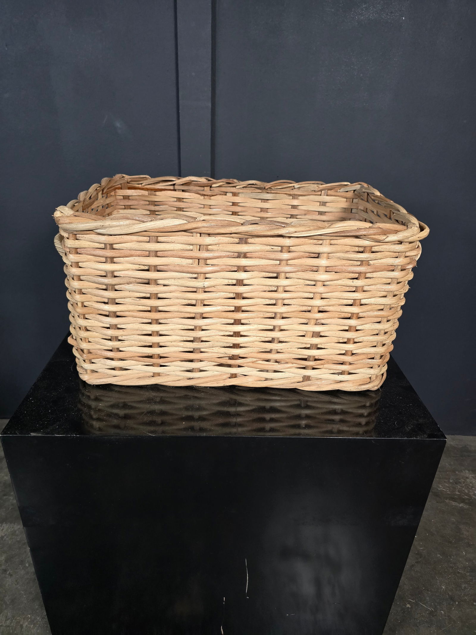 Vintage European Woven Basket (1 of 5)