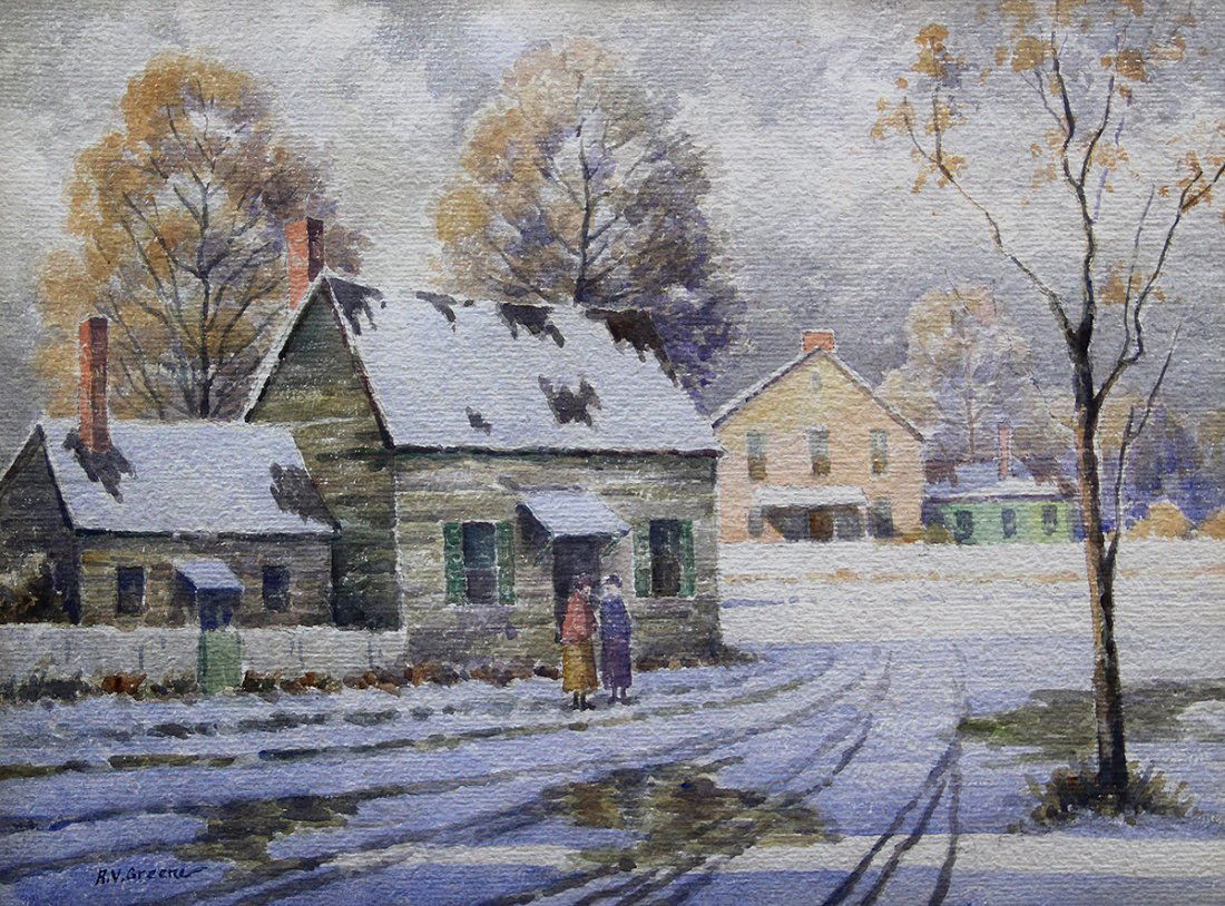 Albert Van Nesse Greene, Winter, Sunlight, and Shadows (1 of 2)