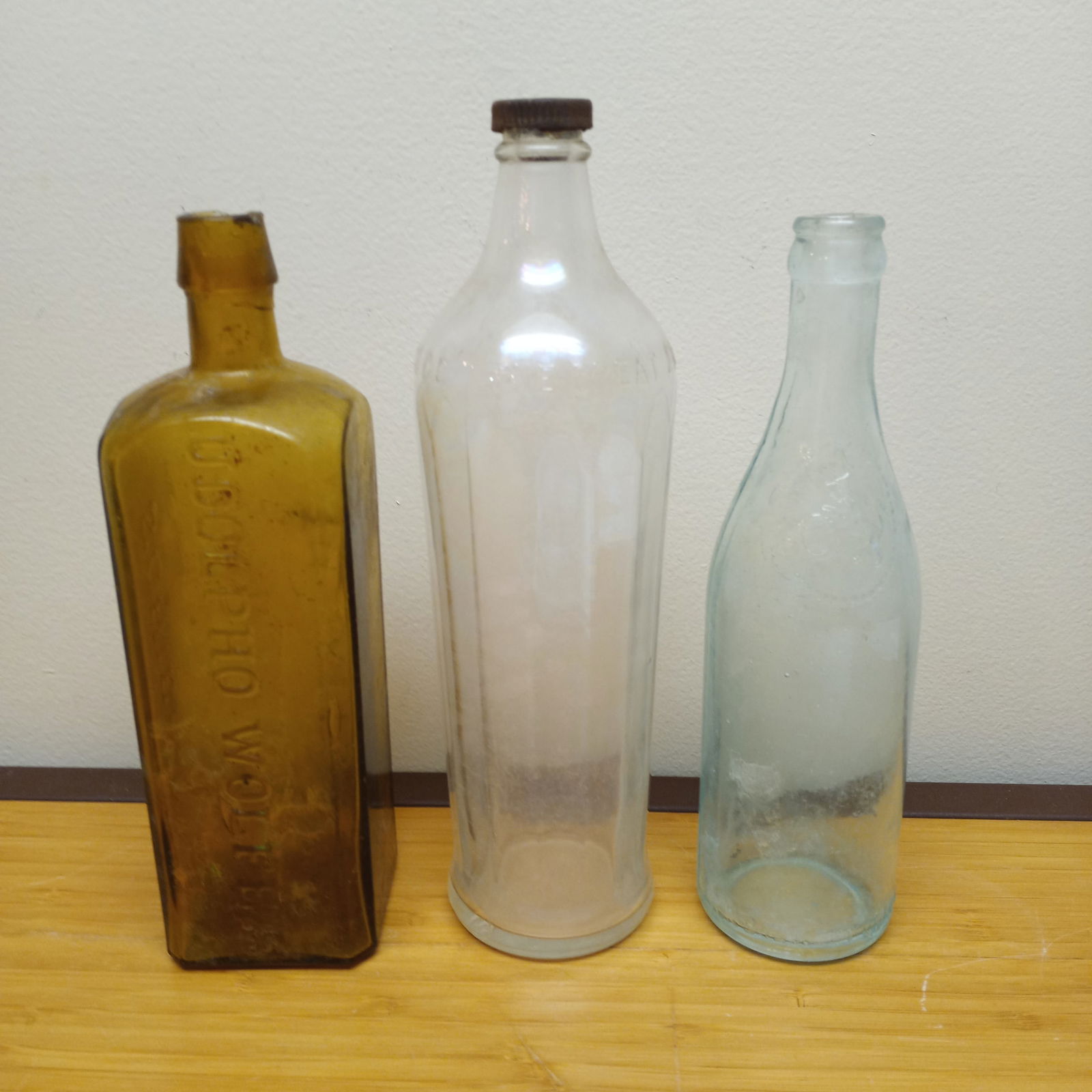 Three (3) Antique Beverage Bottles (1 of 1)