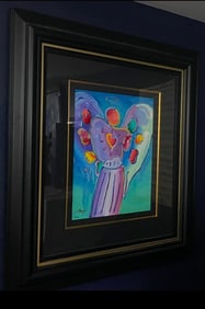 Peter Max  Angel with Heart