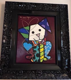 Romero Britto  Andy Blue and Purple