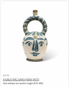 Pablo Picasso  Vase azteque aux quatre visages (AR 402)