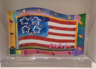 Peter Max Flag with Heart Ver II num 29