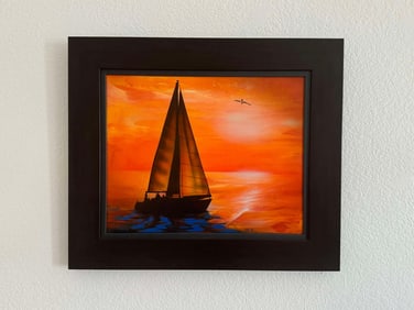 sailboad at sunset
