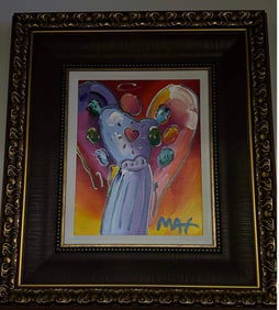 Peter Max Angel with Heart Ver. XI num 80 UNIQUE