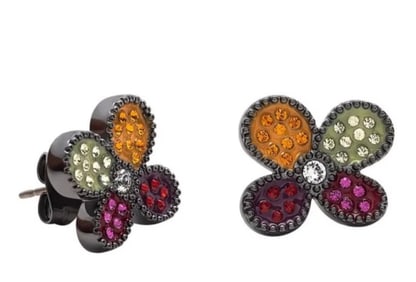 Romer Britto Colorful Flower Stud Earrings