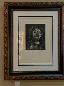 Pablo Picasso Jacqueline au cheveux flous, en buste