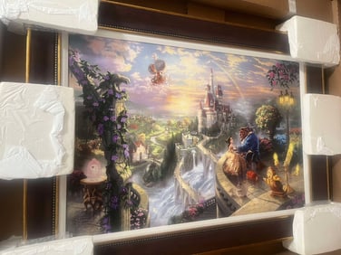 Thoman Kinkade Beauty and the Beast Falling in Love