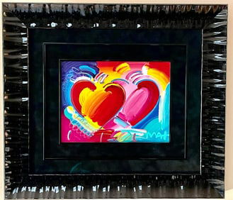 Peter Max Double Hearts unique