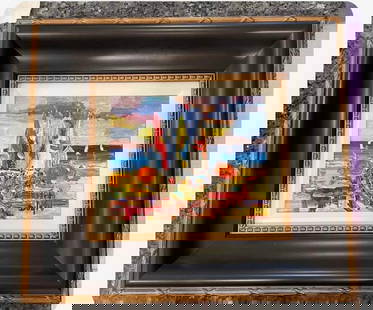 Duaiv  Carres de Voilles  UNIQUE: Duaiv "Carres de Voilles" UNIQUE 2019 8" x 10" image size Oil painting on canvas. Hand signed in pigment lower right by the artist. Signed and titled on the verso.