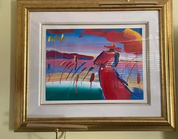 Peter Max Walking in Reeds Unique