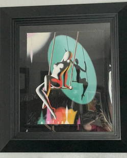 Mark Kostabi Some Like it Hot: Mark Kostabi "Some Like It Hot" 2020 22 3/4" x 18 7/8" Image size Giclee in color on paper. Hand-signed by the artist. From the Arabic numbered edition of 180 examples. Gallery framed, COA, Appraisal