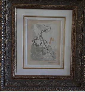 Salvador Dali  Divine Comedy - Inferno 24 Robbers (les voleurs): Salvador Dali "Divine Comedy - Inferno 24 Robbers (les voleurs)" 1959 - 1963 10" x 7 1/16" image size Wood engraving in color on Rived paper after a watercolor. Hand-signed in pencil lower right by th