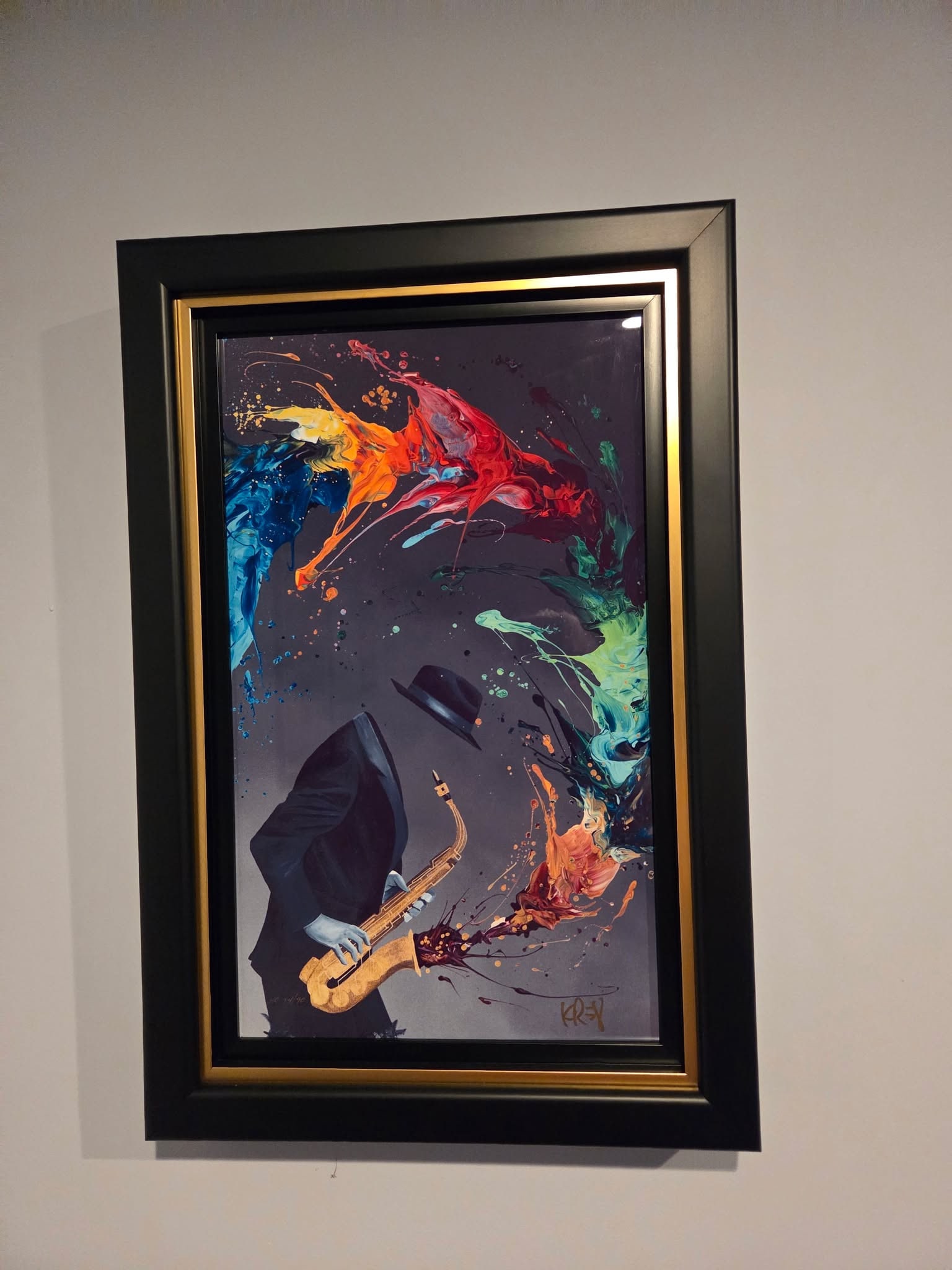 Kre8 Harmony of Chaos: Kre8 "The Harmony of Chaos" 2022 20" x 12" image size Dye sublimation on aluminum Hand-signed by the artist. Gallery framed, CAO, Appraisal