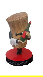 Michael Godard  Cork Waiter  Sculpture: Michael Godard "Cork Waiter" 2020 10" x 6" x 3" Hand-painted sculptures in resin