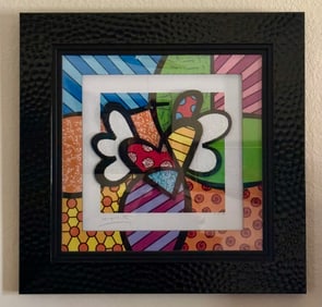 Romero Britto Flying Heart