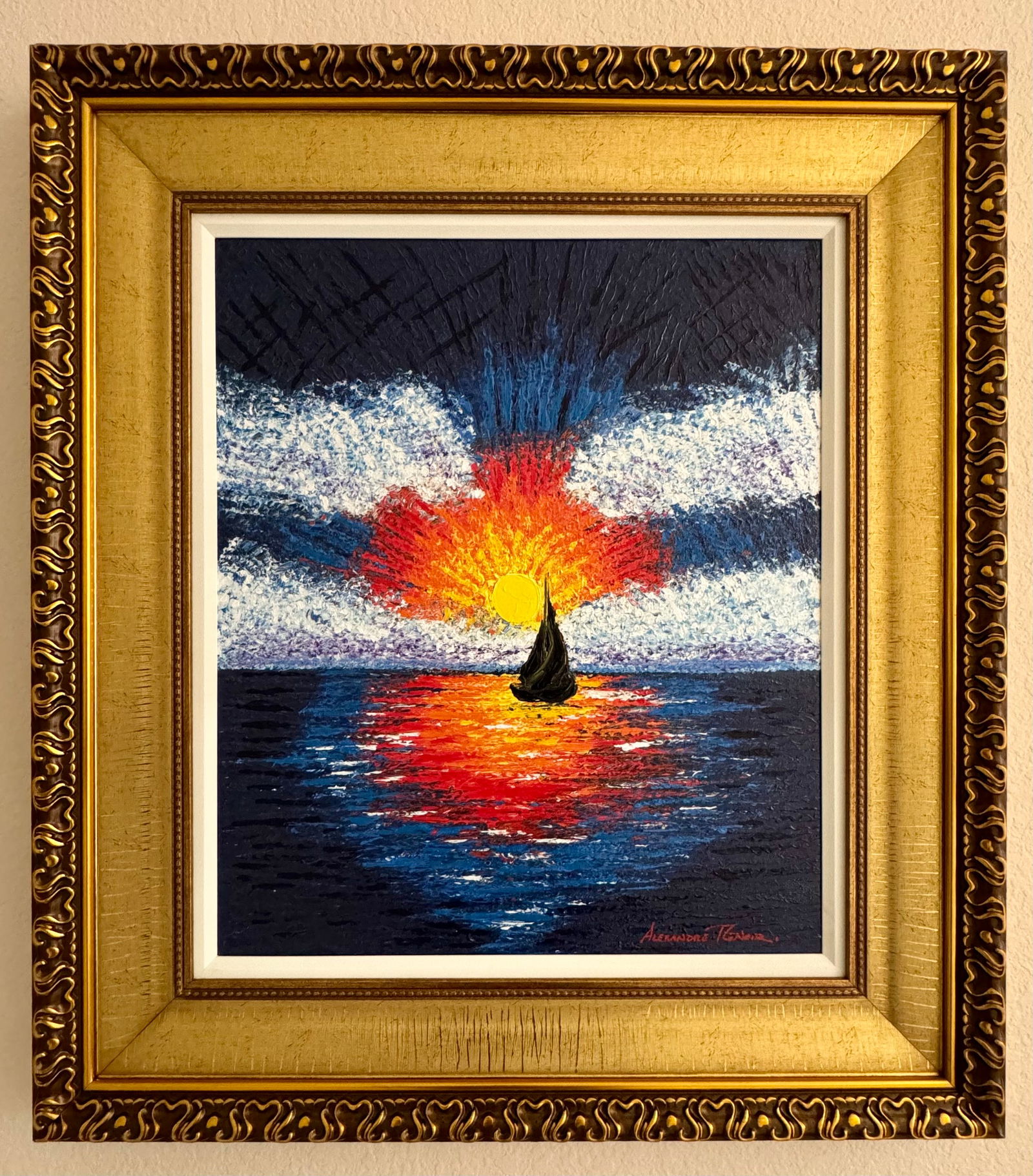 Alexandre Renoir Last Light: Alenandre Renoir "Last Light" 2018 28" x 24" image size Giclee in color with hand-embellishment on canvas. Hand-signed in pigment by the artist. Gallery framed, COA, Appraisal, JKM