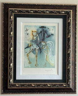 Salvador Dali Le Picador: Salvador Dali "Le Picador" 1983 22" x 14 1/4" Lithograph in color on Arches paper. With the artist's authorized facsimile signature, lower right margin. Blind stamp of the editor, Georges Isreal and t