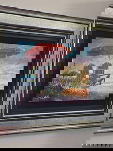 James Coleman  Afternoon Breezes: James Coleman "Afternoon Breezes" 2019 12" x 15" image size Caldograph (digital multiple through dye-sublimation on wood) with hand-embellishments using a variety of acrylic paints. Hand-signed in sil