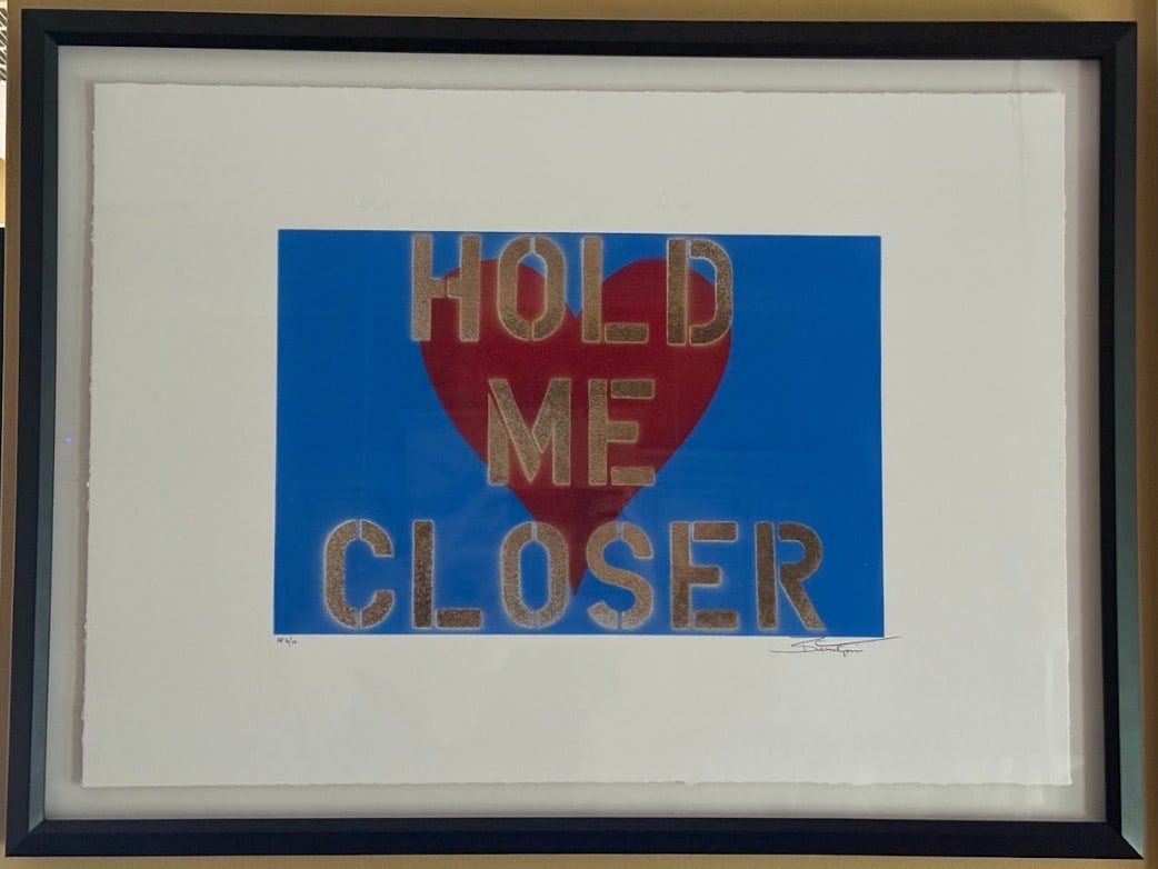Bernie Taupin Hold Me Closer (AP): Bernie Taupin "Hold Me Closer" (AP) 20" x 28" image size Limited edition Giclee on Paper Hand Signed and numbered by the artist. Gallery framed, Appraisal, JKM