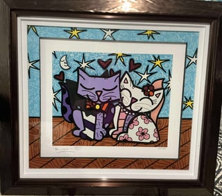 Romero Britto Purr-Fect Couple