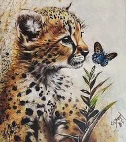 Elseed Baby Cheetah & Butterfly