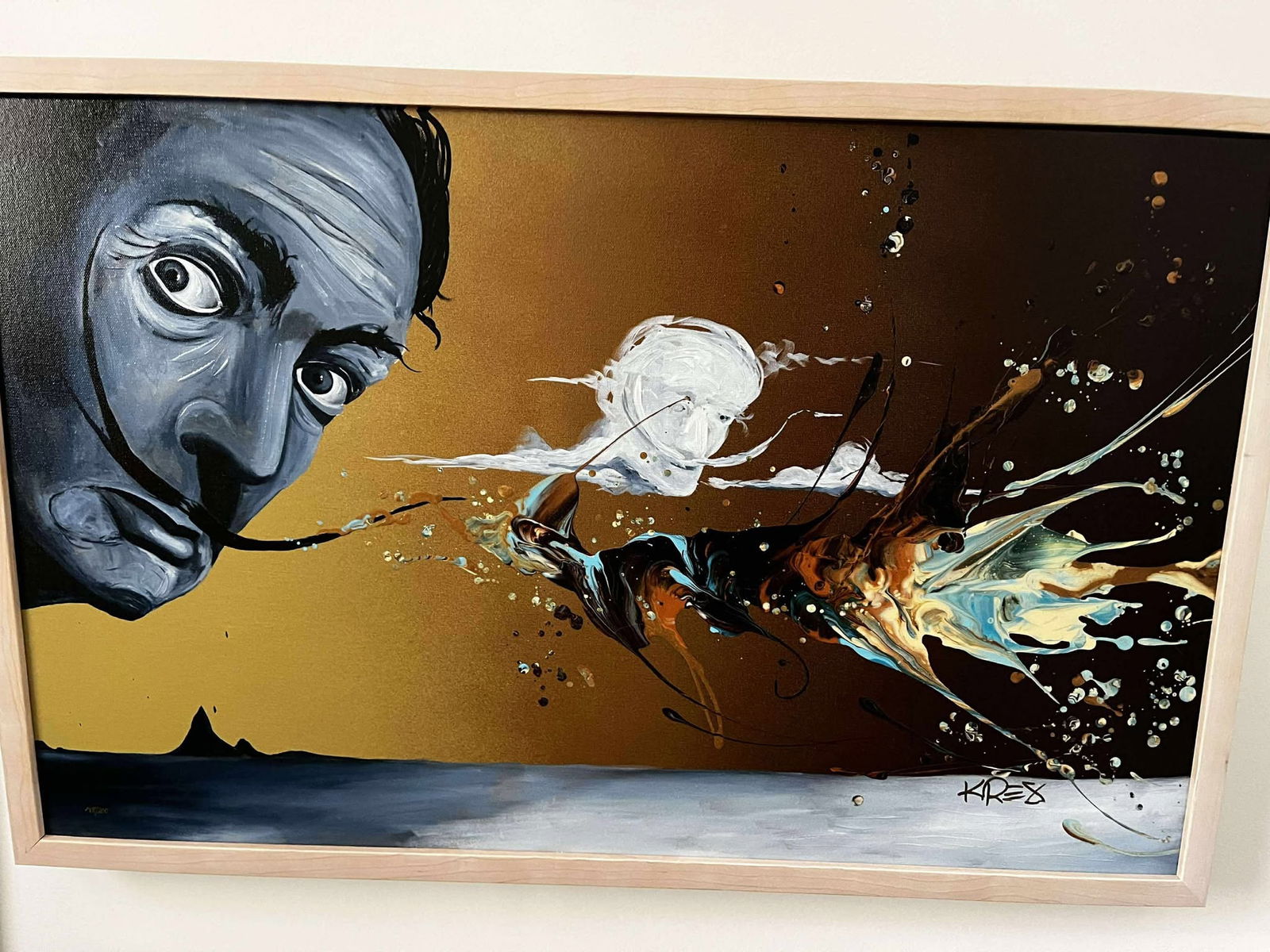 Kre8 The Kre8tion of Dali: Kre8 "The Kre8tion of Dali" 2020 17 7/8" 28 1/2" image size Giclee in color with hand-embellishment on canvas. Hand-signed in pigment by the artist. Gallery framed, COA, Appraisal. DS